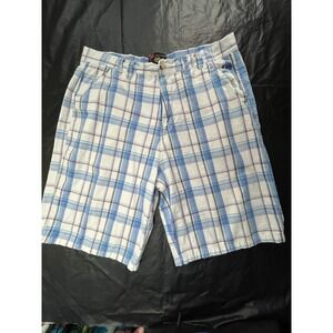 PHAT Classics Mens 40 Shorts PLAID Blue 10" insem - read description
